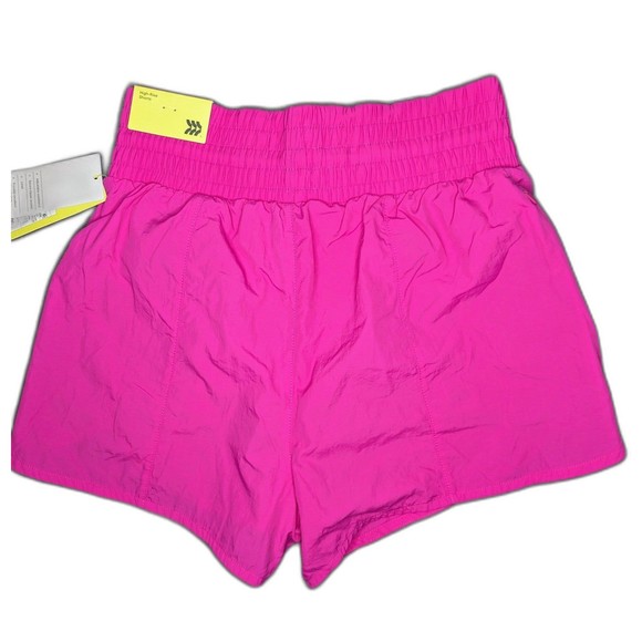Women's All in Motion High Rise Crinkle Shorts Pink - Picture 4 of 10